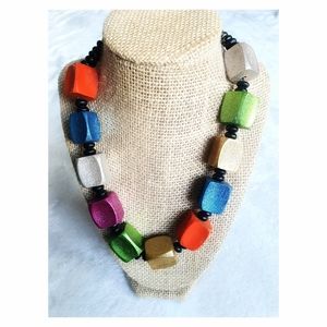 Handmade wood necklace